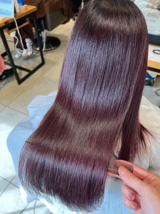 ロング カラー 糟谷 慈英のヘアスタイル