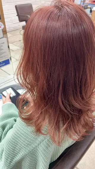 ミディアム カラー ハッシュカット/ボブ /レイヤー/彩奈のヘアスタイル