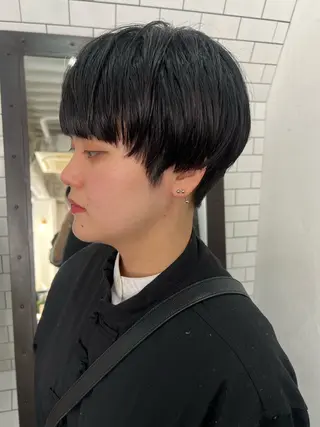 ショート 紙屋町ショート /ボブ　パーマ河内蓮のヘアスタイル