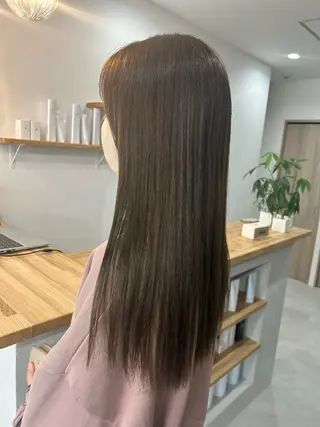 ロング カラー 後藤紗英/髪質改善 /オリーブベージュのヘアスタイル
