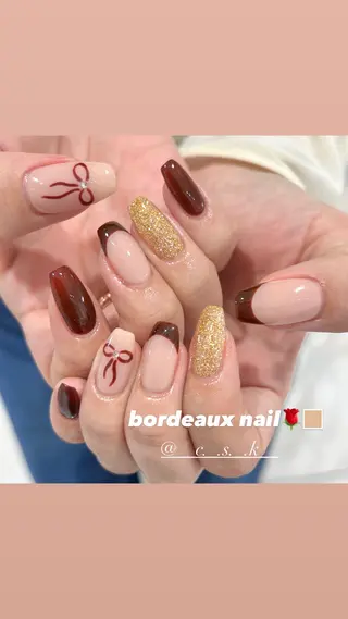 ネイル 🎀チーク/ちゅるん 🫧chisa🎀のネイルデザイン