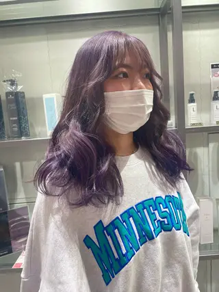 ミディアム カラー 艶ハイトーン👑♡ NATSUKIのヘアスタイル