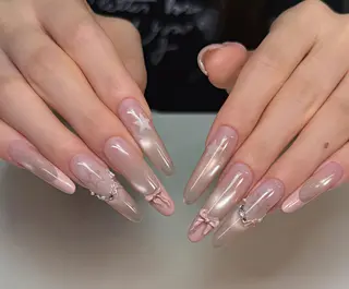 ネイル By moonネイル 🌷ワンホン/韓国風のネイルデザイン