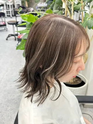 ミディアム カラー ヘアアレンジ 久米 治仁のヘアスタイル