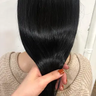 ロング カラー ブリーチなしで透け感 暖色カラーボブaoiのヘアスタイル