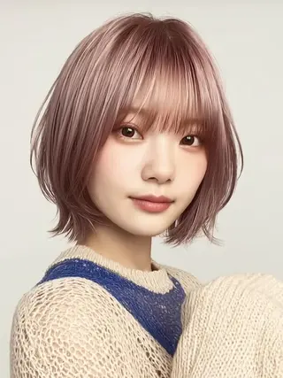 セミロング ❄️透明感ブリーチ ❄️TOWA市川のヘアスタイル