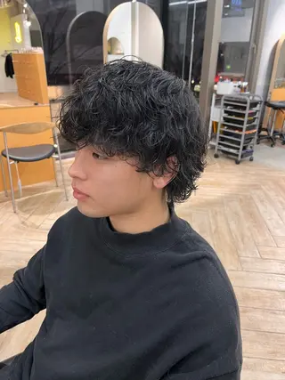 パーマ メンズ パーマ/縮毛矯正 /韓国風/佐藤里咲のヘアスタイル