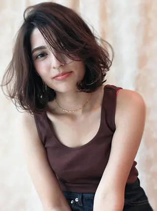 ミディアム 銀座salon所属・菅野 恵のヘアスタイル