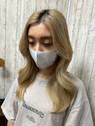 セミロング エクステ×ハイトーン 🌈KEISUKEのヘアスタイル