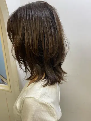 ミディアム 西尾 隆介のヘアスタイル