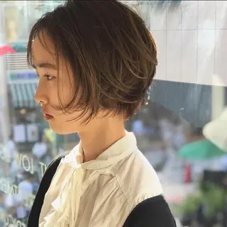 ショート ショートヘア、ボブ こやさん　コヤマのヘアスタイル