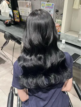 ロング カラー ユナ🎀レイヤー /韓国/ハイトーンのヘアスタイル