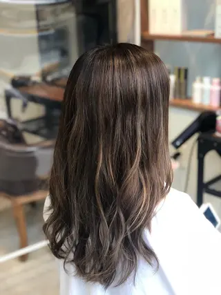セミロング カラー 💎エクステ専門店 BIZE梅田🇰🇷のヘアスタイル