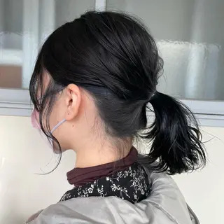 セミロング カラー ヘアアレンジ maoブリーチ無し 似合わせカラーのヘアスタイル