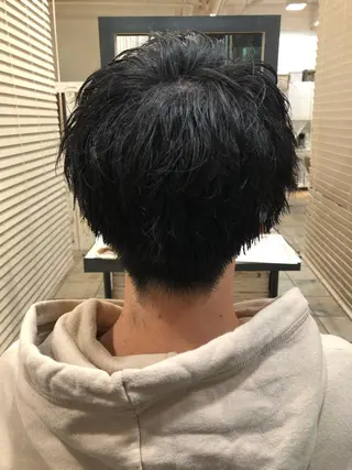 ショート カラー パーマ メンズ メンズサロン💈 吉岡陽【中野】のヘアスタイル