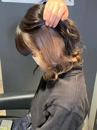ミディアム カラー パーマ ヘアアレンジ メンズ キッズ ネイル マツエク・マツパ LINDOTOKYO梅田所属・酸性ストレート 髪質改善大槻勇樹のヘアスタイル