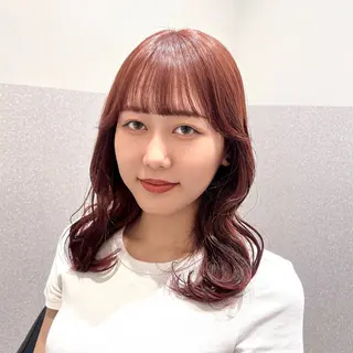 ミディアム カラー 💖暖色・ハイトーン 🐈みおり💖のヘアスタイル