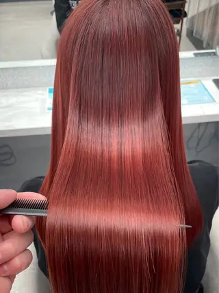 ロング カラー りきと🦋河原町 縮毛矯正/艶カラーのヘアスタイル
