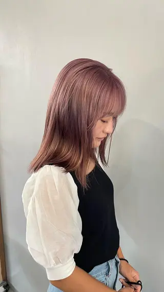 ミディアム カラー ヘアアレンジ 💐ナチュラルヘア Kroda💐のヘアスタイル