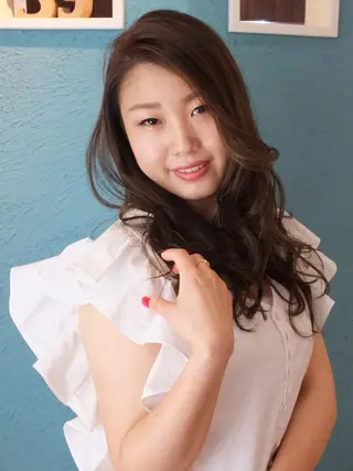 セミロング カラー パーマ ヘアアレンジ メンズ キッズ ネイル マツエク・マツパ THREE NINE 【スリーナイン】のヘアスタイル