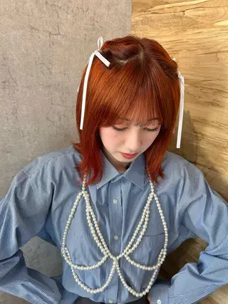 ミディアム ヘアアレンジ suri-ru hair【スリールヘアー】所属・FURUSAWA AOIのヘアスタイル