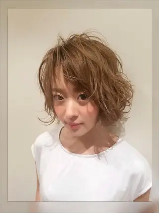 ショート カラー ヘアアレンジ パーマ 【髪質改善美容師】t occa茨木篠原健太のヘアスタイル