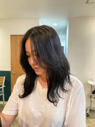 セミロング 高山 鳳成のヘアスタイル