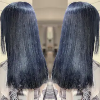 ロング カラー ヘアアレンジ 髪質改善×ハイトーン 中田啄也のヘアスタイル