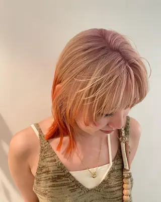 ミディアム カラー ボブ/透明感ベージュ 🫧クルミ🌟のヘアスタイル