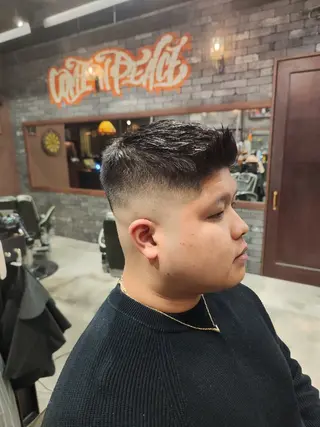 ショート メンズ FourCornersCutShop3/cent栄フェード刈り上げメンズ専門所属・フェード/パーマ☀ 安部佑希のヘアスタイル