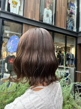 ミディアム カラー 巻ける縮毛矯正🌸 勝倉　麗のヘアスタイル