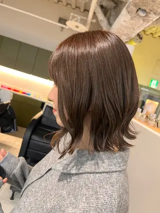 ミディアム カラー パーマ/縮毛矯正 /韓国風/佐藤里咲のヘアスタイル