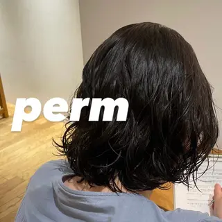 ミディアム パーマ ちほ /ボブスタイルのヘアスタイル