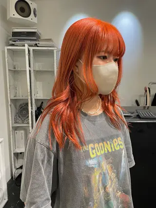 セミロング カラー パーマ ヘアアレンジ メンズ キッズ ネイル マツエク・マツパ アイブロウ 艶ハイトーン/ヘア アレンジAYAKAのヘアスタイル