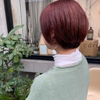 ショート 艶髪color💎髪 質改善ストレート大吉のヘアスタイル