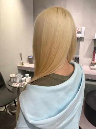 ロング カラー 鮫島海斗☆レイヤー☆ ケアブリーチ☆パーマのヘアスタイル