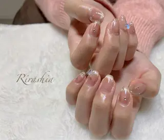 ネイル うる艶/透明感 Rirashaのネイルデザイン