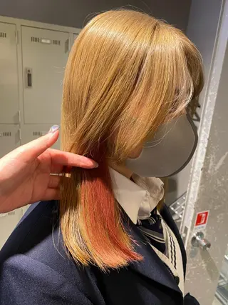 ロング カラー ダブルカラー/ 横浜/JURIのヘアスタイル