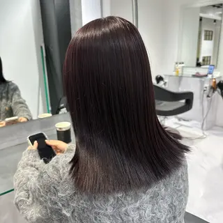 ミディアム カラー ヘアアレンジ 透明感ラベンダー💗 SHOのヘアスタイル