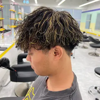 ショート カラー パーマ メンズ 韓国レイヤーカット /REIのヘアスタイル