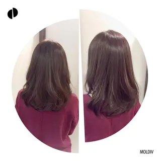 ミディアム セミロング カラー ✨縮毛矯正✨髪質改善 ナカシマ ユミのヘアスタイル