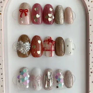 ネイル amuse 手書きニュアンスのネイルデザイン