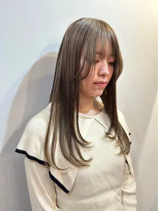 ロング カラー 丸山 彩也夏のヘアスタイル