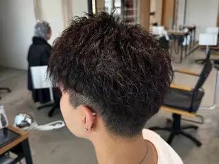 パーマ メンズ 若原 絃汰のヘアスタイル