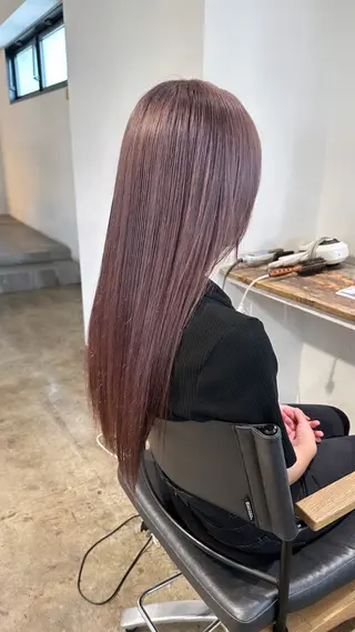 ロング カラー ✨艶ブリーチカラー ✨四ノ宮裕己のヘアスタイル