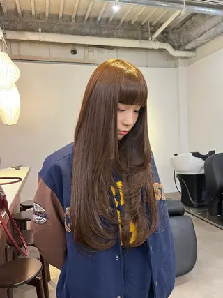 ロング カラー HEW所属・Sanaダブルカラー ✨️パルコ徒歩1分のヘアスタイル