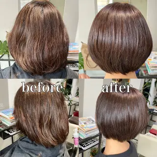 ショート カラー パーマ メルクヘアー 中澤のヘアスタイル