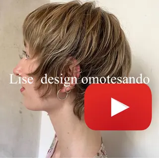 ショート カラー パーマ ヘアアレンジ メンズ 表参道Lise おおいしおりのヘアスタイル