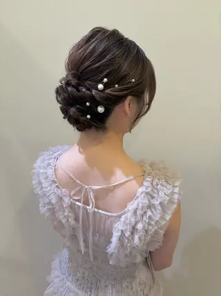 ミディアム ヘアアレンジ times salon所属・ボウ🪞ヘアセット /マツパ/眉毛のヘアスタイル