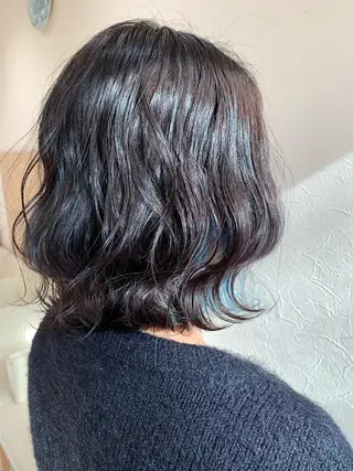 ミディアム カラー 店長ハイトーンカラー 柞山史奈のヘアスタイル